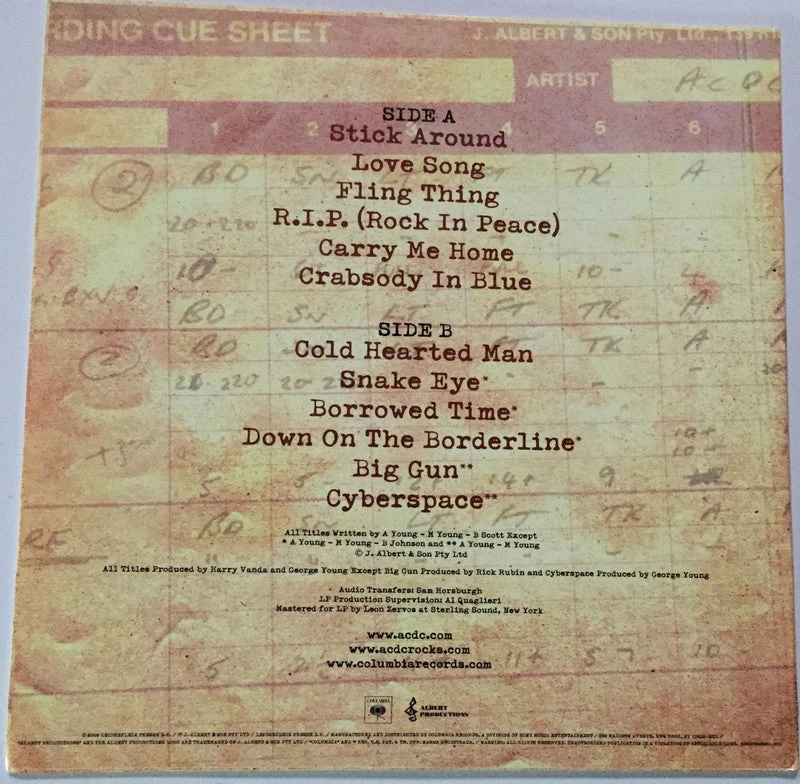 Famous Rock Shop Vinyl Records ACDC - Rarities 2009 *Rare* Vinyl 88697540981-FG1 - Image 2