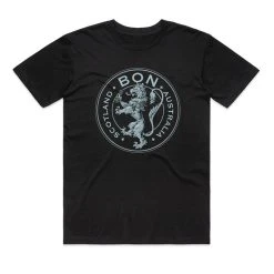 Famous Rock Shop Bon Scott Crest Logo Unisex Tee