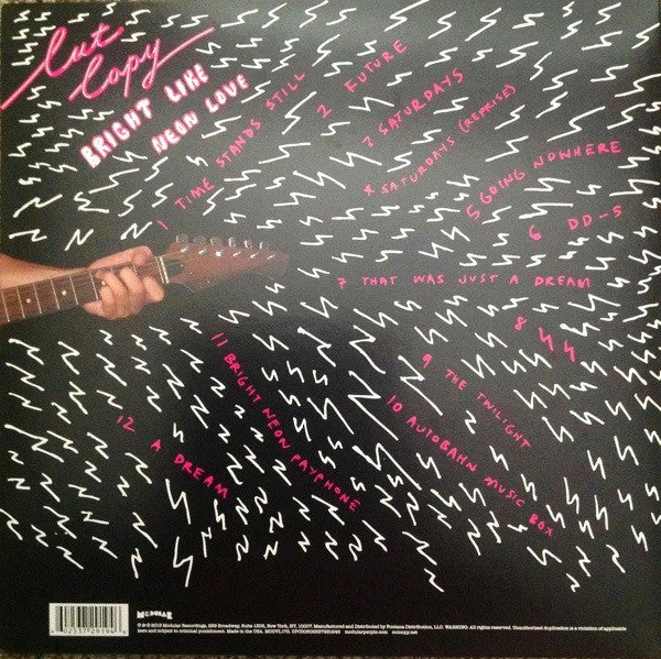 Famous Rock Shop Vinyl Records Cut Copy - Bright Like Neon Love Vinyl LP 4 Famous Rock Shop Vinyl Records Cut Copy - Bright Like Neon Love Vinyl LP - Image 2