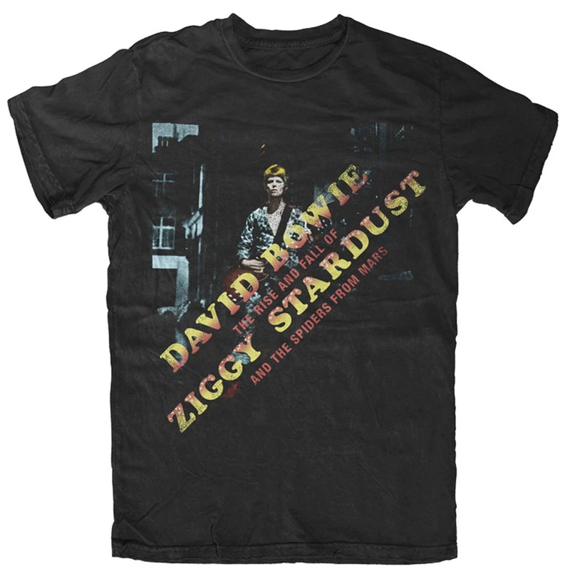 Famous Rock Shop David Bowie Ziggy Diagonal Logo Unisex Tee