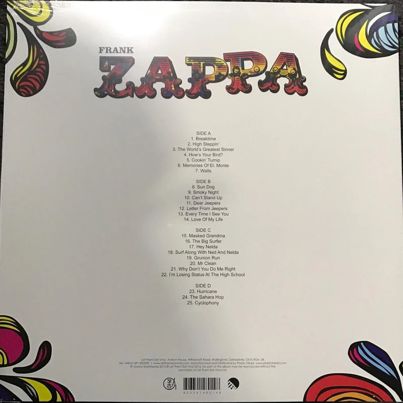 Famous Rock Shop Vinyl Records Frank Zappa – Masked Turnip Cyclophony Vinyl LP 4 Famous Rock Shop Vinyl Records Frank Zappa – Masked Turnip Cyclophony Vinyl LP - Image 2