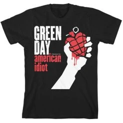 Music & Band Tees Green Day American Idiot T-Shirt Black