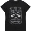 Famous Rock Shop Johnny Cash - American Rebel Black Ladies Tee