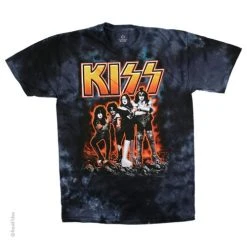 Famous Rock Shop KISS HOTTER THAN HELLT TIE-DYE UNISEX T-SHIRT