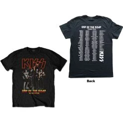 Famous Rock Shop Kiss End Of The Road Tour Unisex T-Shirt Back Print