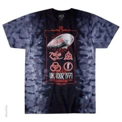 Famous Rock Shop LED ZEPPELIN TIE-DYE UK TOUR 1971 Unisex T-Shirt