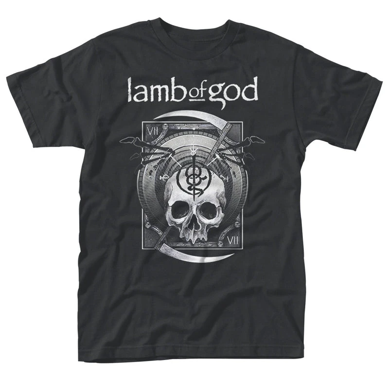 Music & Band Tees Lamb Of God - Sickle Skull Black T-Shirt.