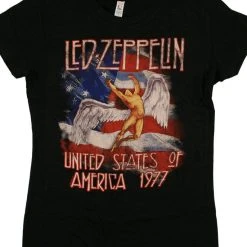 FRS Band T-Shirt Led Zeppelin America 1977 Unisex Tee