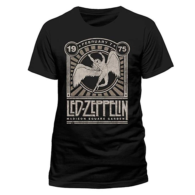 Famous Rock Shop Led Zeppelin Madison Square Garden 1975 Unisex Tee