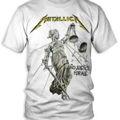 Famous Rock Shop Metallica And Justice For All White Tee