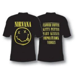 FRS Band T-Shirts Nirvana Smiley Logo T-Shirt Tee