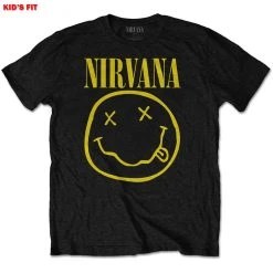Famous Rock Shop Nirvana Yellow Smiley Kids Tee