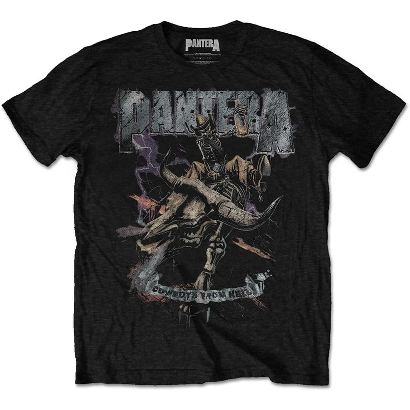 FRS Band T Shirts Pantera Vintage Rider Cowboys From Hell Unisex T-Shirt