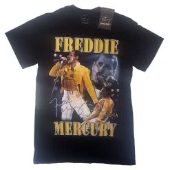 Famous Rock Shop Queen Freddie Mercury Live Homage Unisex Tee