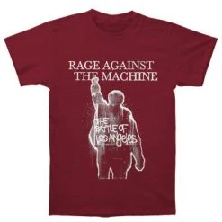 FRS Band Shirts Rage Against The Machine Bola Album Cover Unisex Tee Maroon