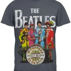 Band Merchandise The Beatles Sgt Pepper Unisex Tee Grey
