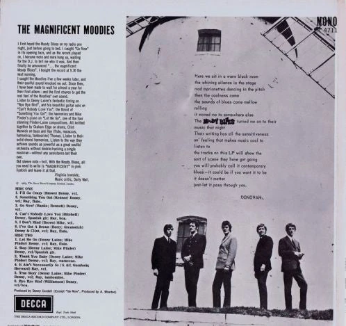 Famous Rock Shop Vinyl Records The Moody Blues ‎– The Magnificent Moodies LP Vinyl LP - Image 2
