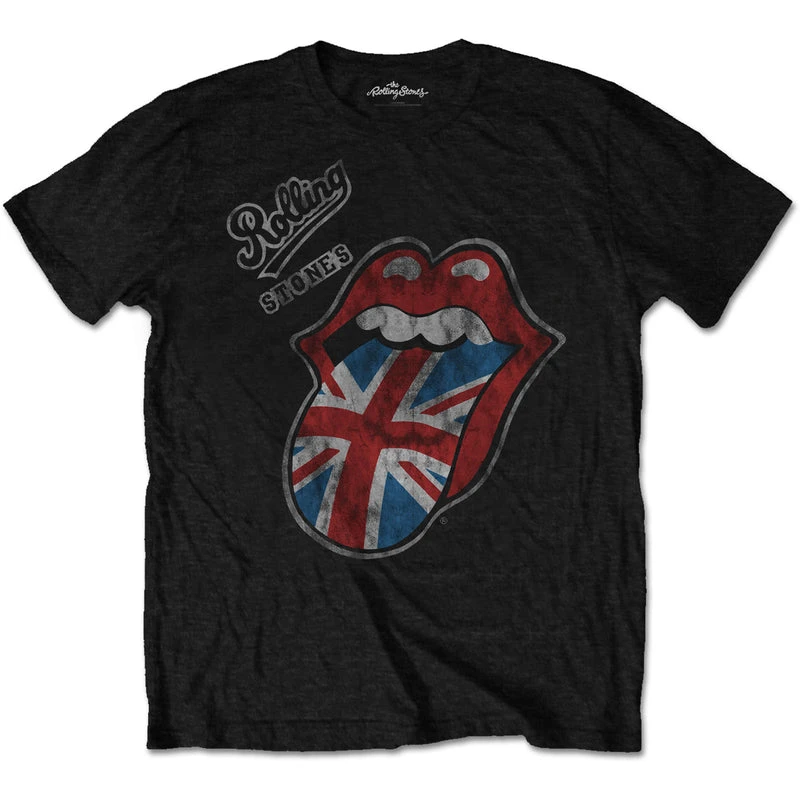 FRS Band T-Shirts The Rolling Stones - Vintage British Tongue T-Shirt