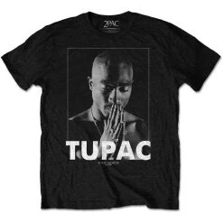 Famous Rock Shop Tupac Shakur (1971-1996) Praying Unisex T-Shirt Dark Grey