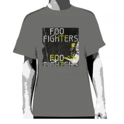 Famous Rock Shop Foo Fighters Guitar Grey T-Shirt Men's