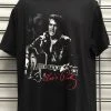 Famous Rock Shop Elvis B&W Guitar Unisex Tee T-Shirt