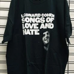 Famous Rock Shop Leonard Cohen Love & Hate T-Shirt Tee Black